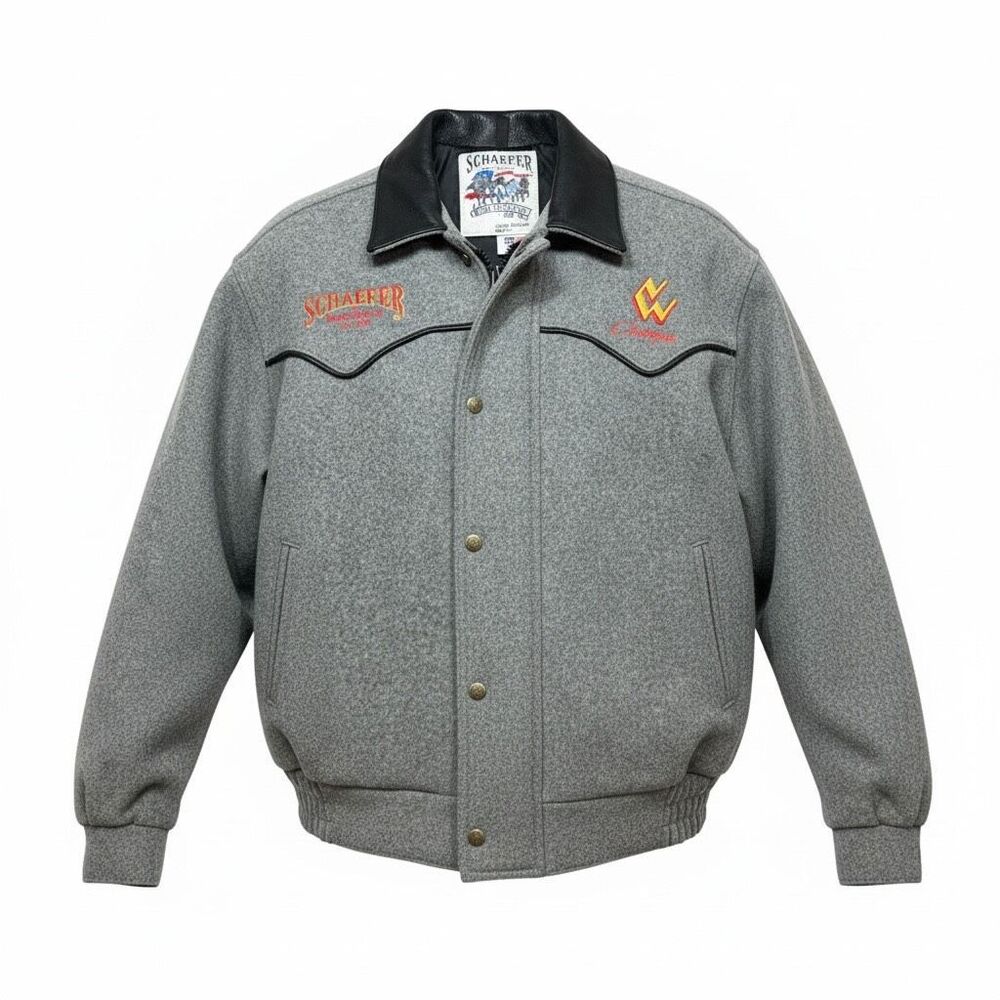 Schaefer Outfitter Bighorn Wool Western Yoke Bomber Jacket Men's Medium